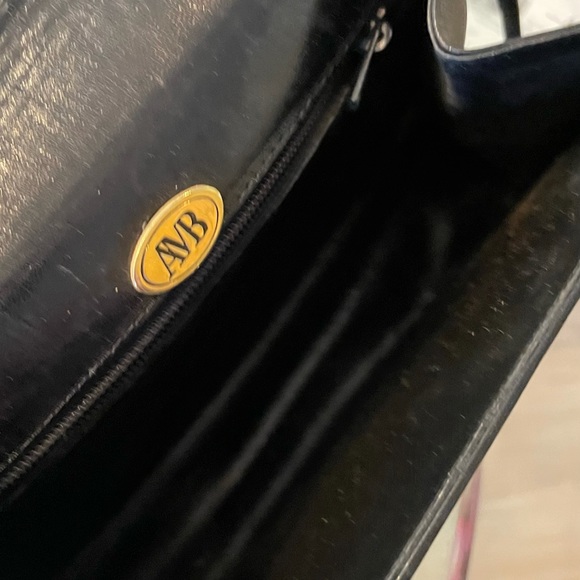 vintage Italian fine leather shoulder bag AVB - Picture 4 of 6